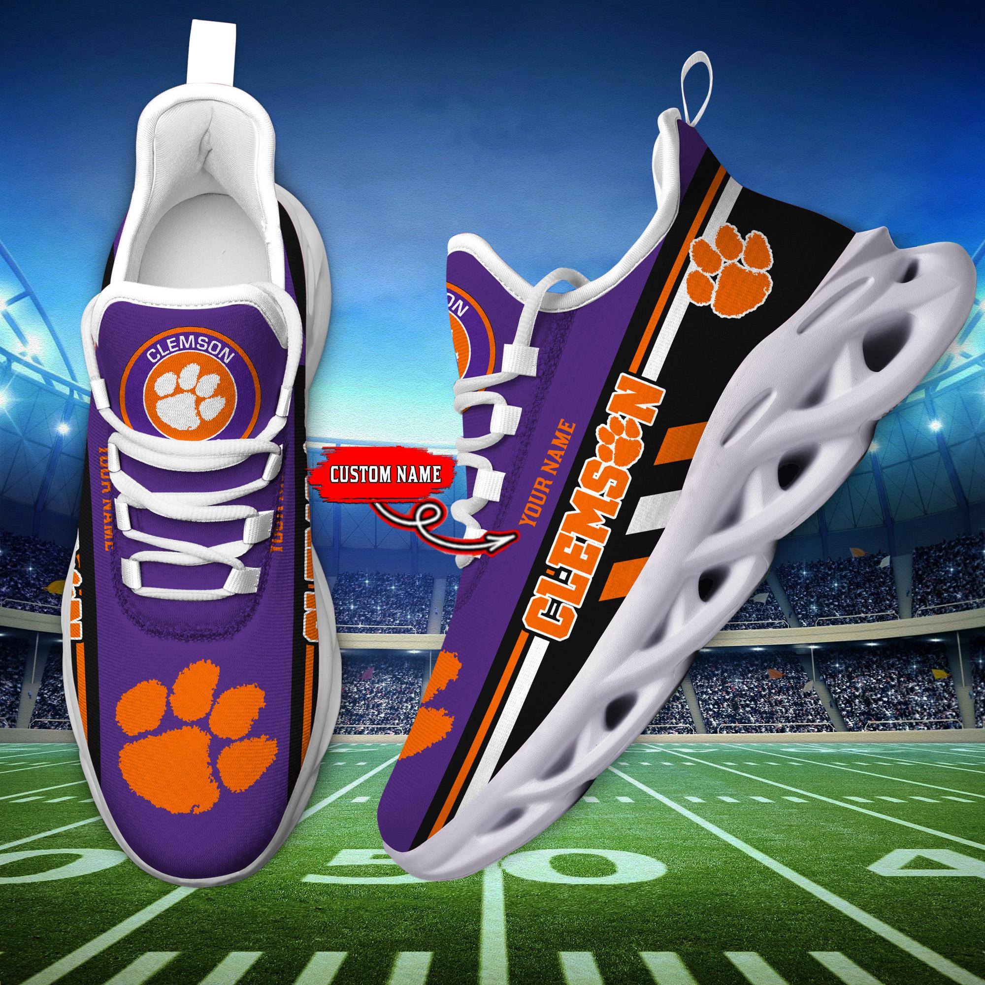 Ideafootwear Clemson Tigers Max Soul Shoes Sneakers For Men And Women