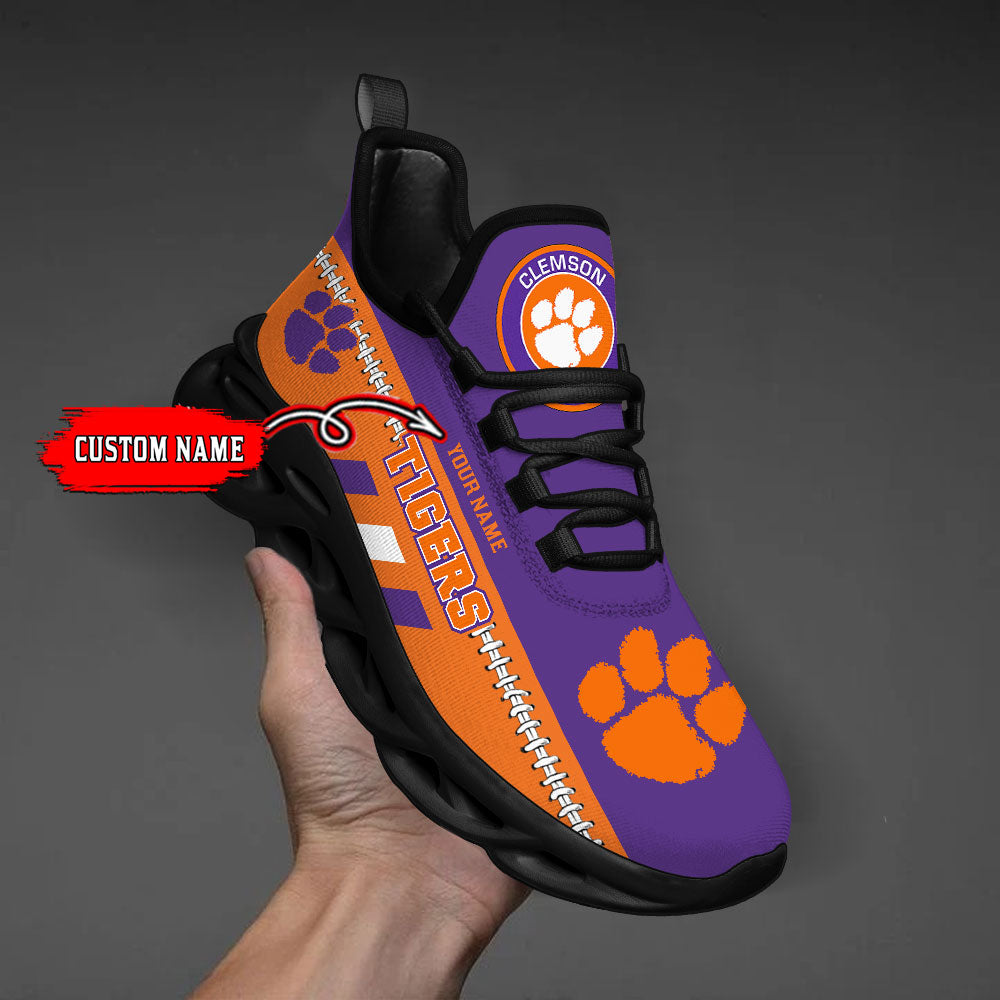Ideafootwear Clemson Tigers Max Soul Shoes Sneakers For Men And Women