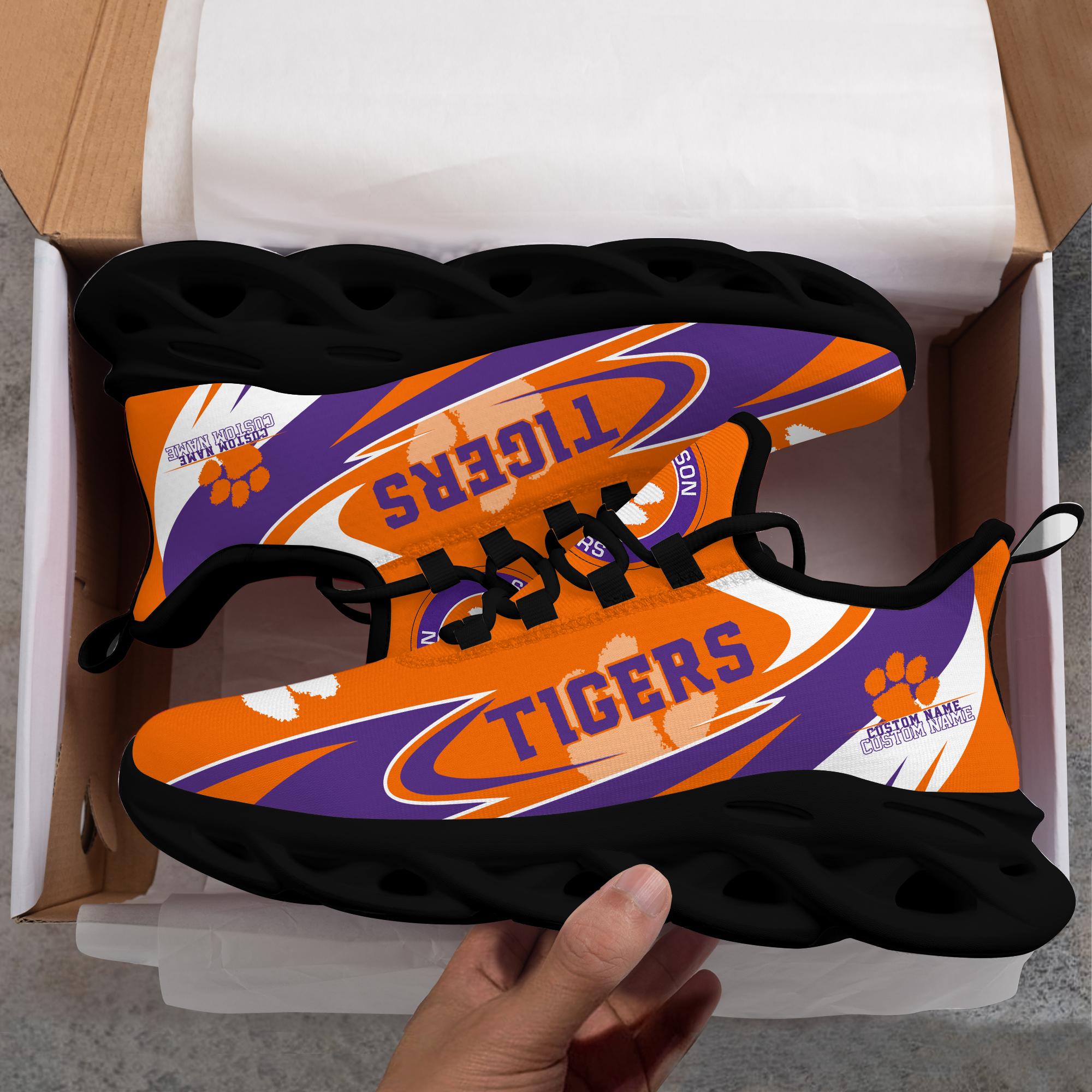 Ideafootwear Clemson Tigers Max Soul Shoes Sneakers For Men And Women