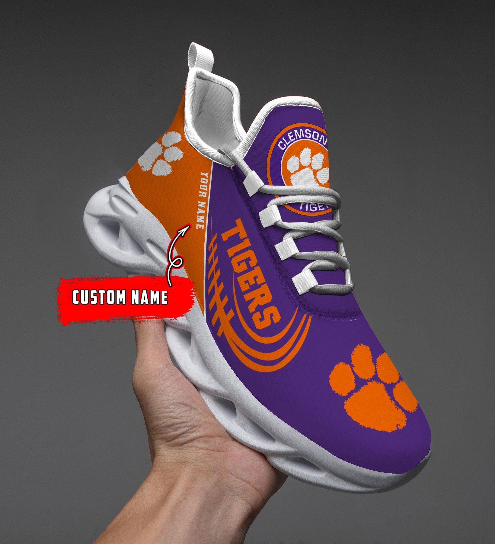 Ideafootwear Clemson Tigers Max Soul Shoes Sneakers For Men And Women
