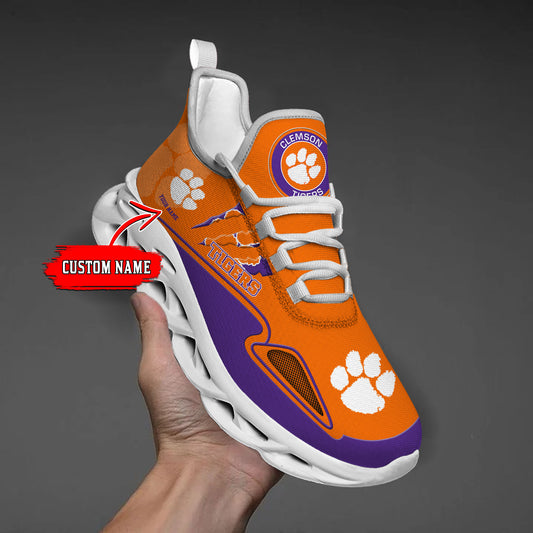 Ideafootwear Clemson Tigers Max Soul Shoes Sneakers For Men And Women