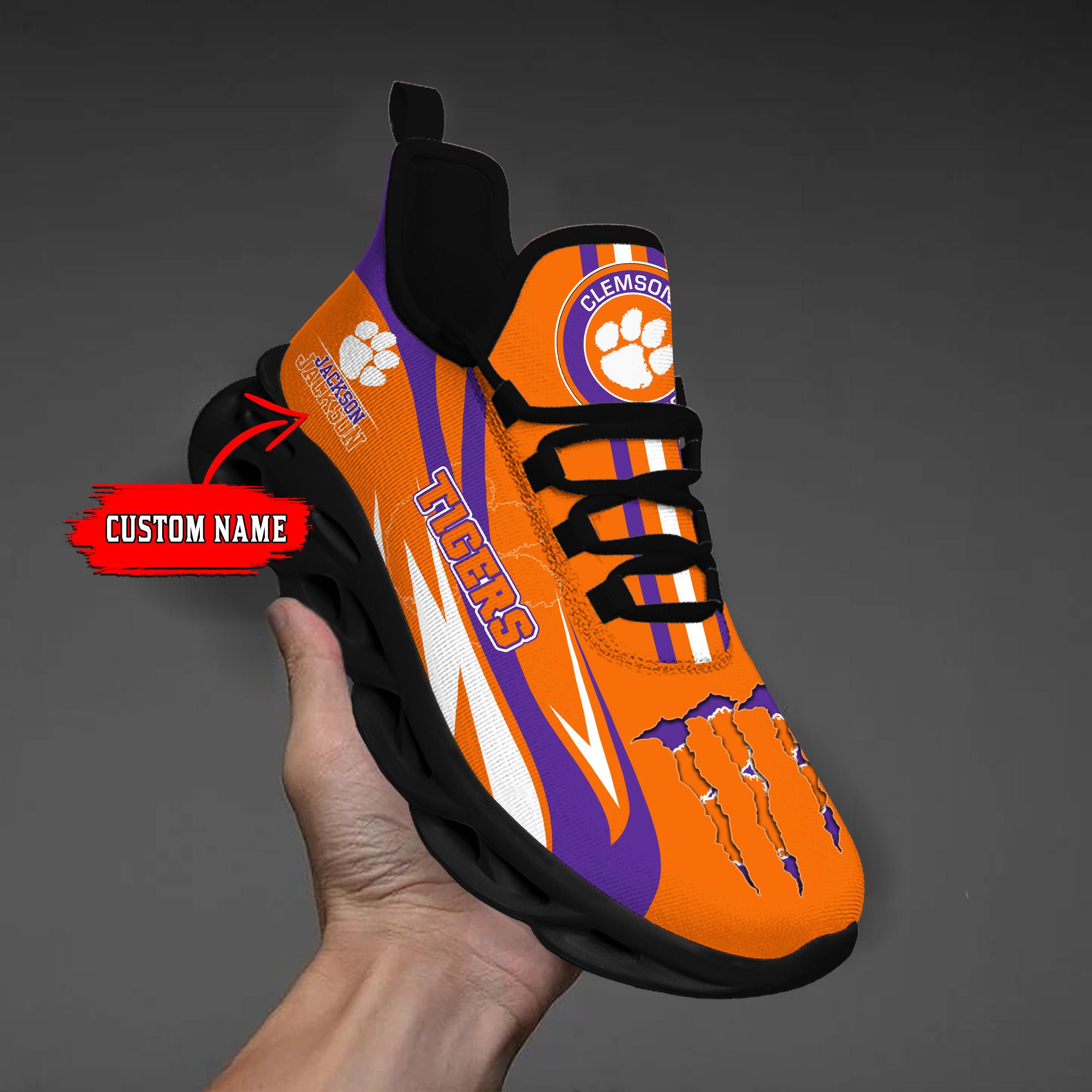 Ideafootwear Clemson Tigers Max Soul Shoes Sneakers For Men And Women