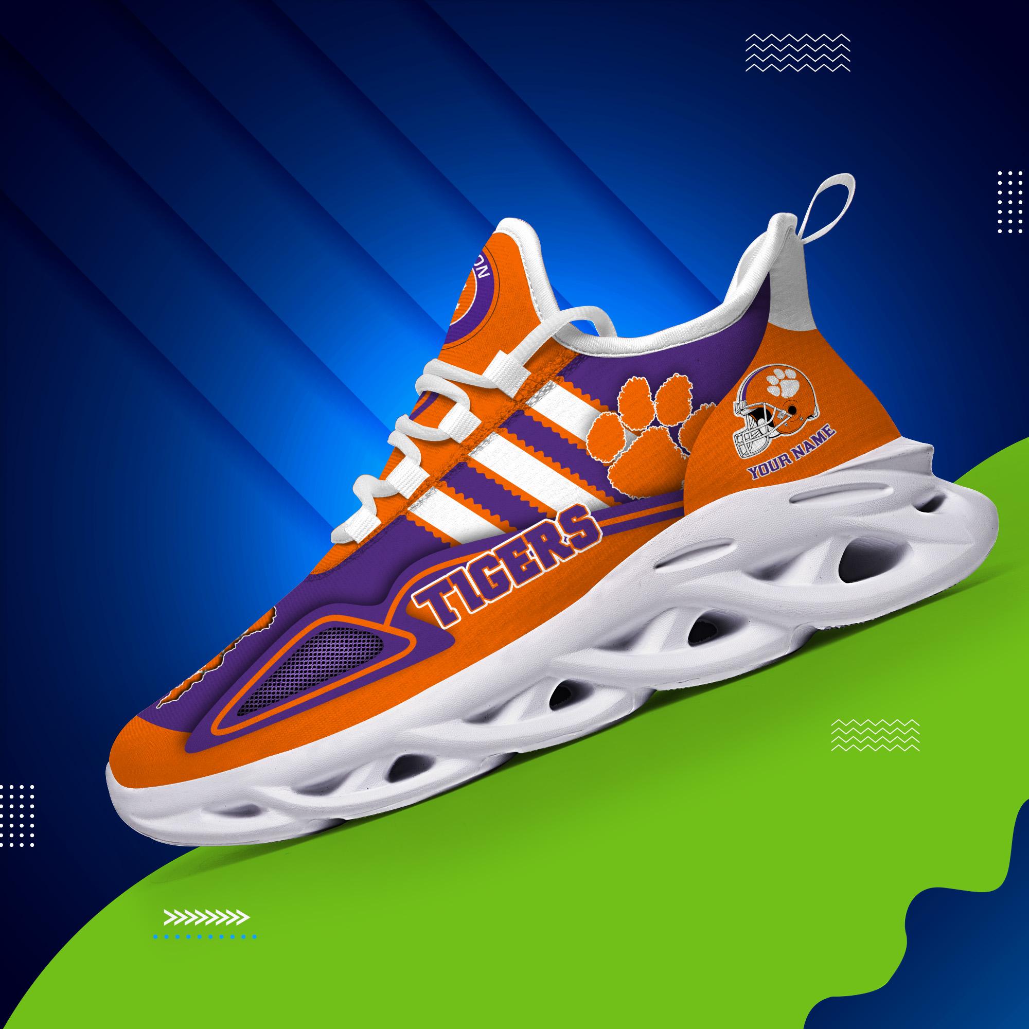 Ideafootwear Clemson Tigers Max Soul Shoes Sneakers For Men And Women