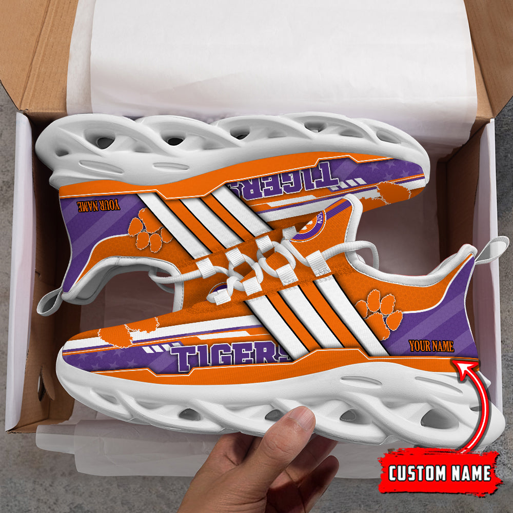 Ideafootwear Clemson Tigers Max Soul Shoes Sneakers For Men And Women