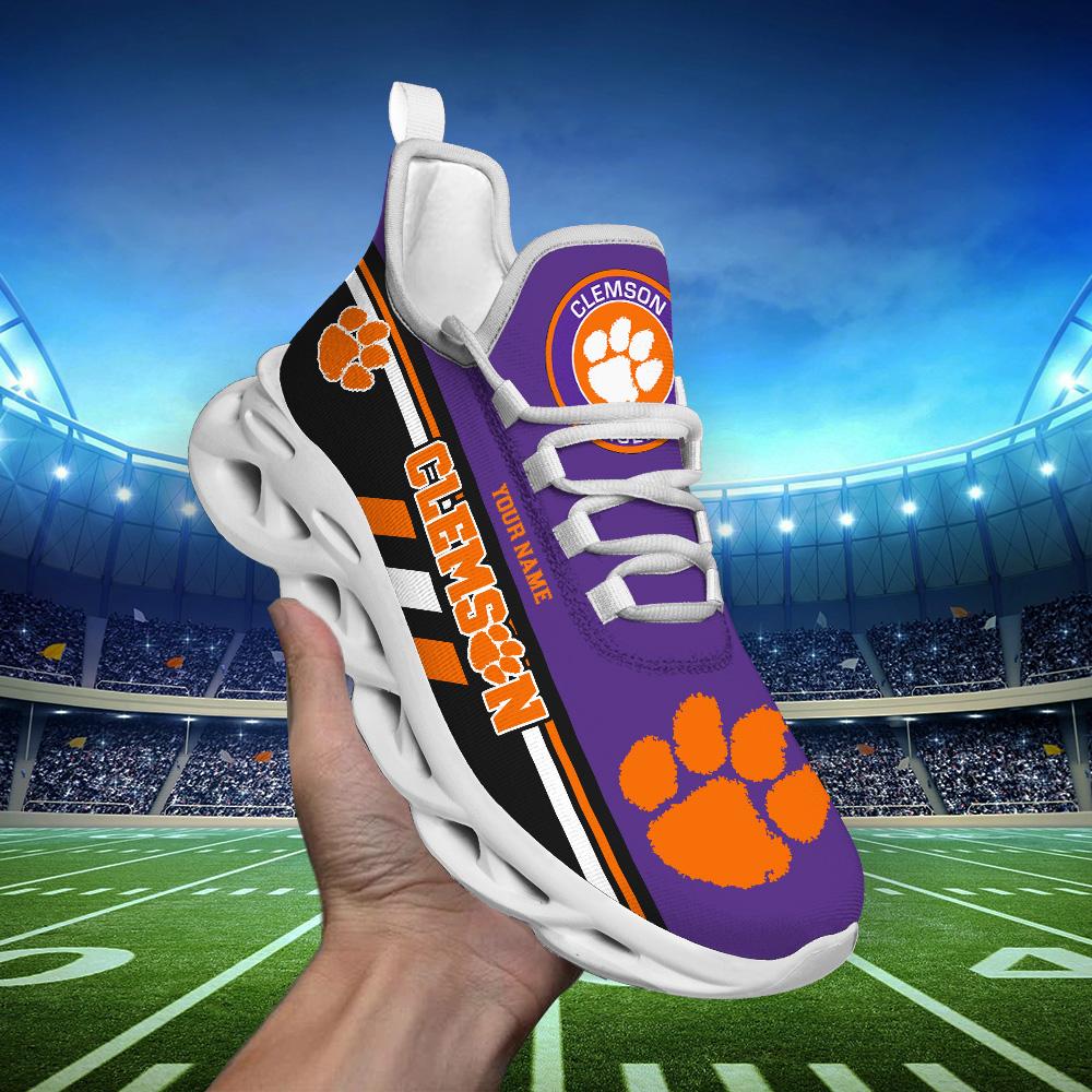 Ideafootwear Clemson Tigers Max Soul Shoes Sneakers For Men And Women