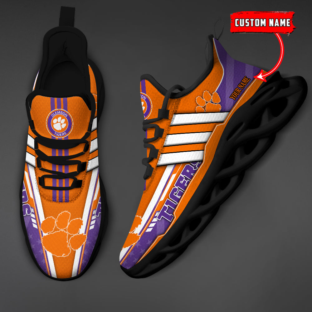 Ideafootwear Clemson Tigers Max Soul Shoes Sneakers For Men And Women