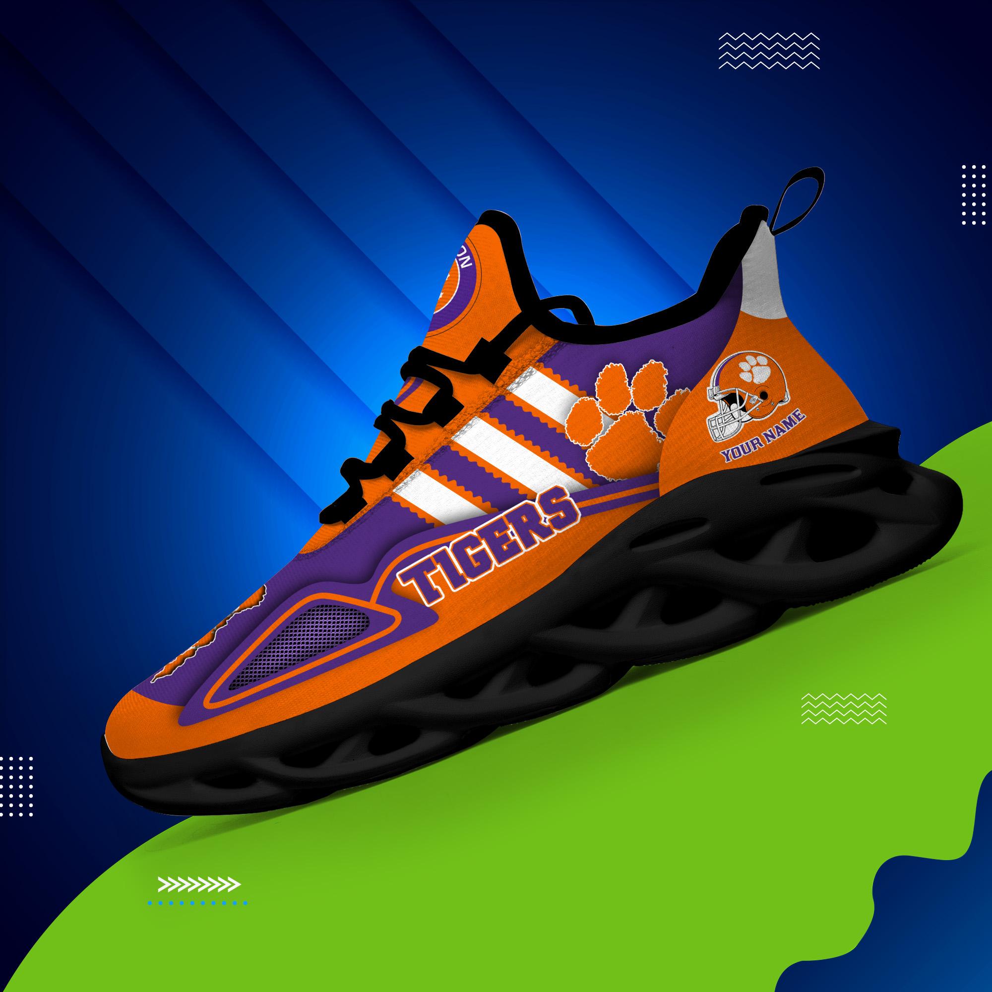 Ideafootwear Clemson Tigers Max Soul Shoes Sneakers For Men And Women
