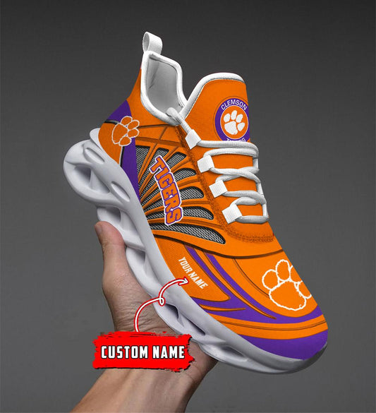Ideafootwear Clemson Tigers Max Soul Shoes Sneakers For Men And Women