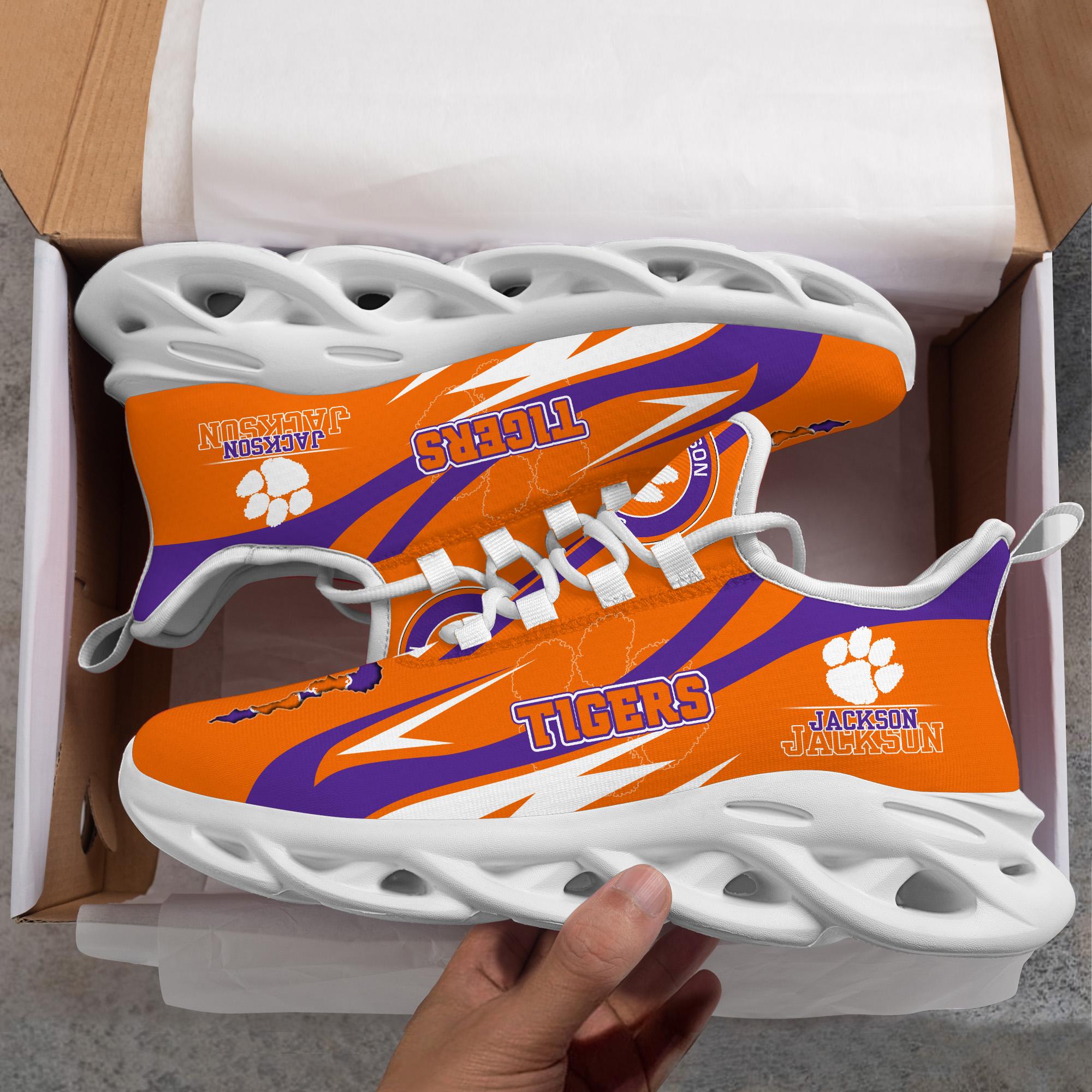 Ideafootwear Clemson Tigers Max Soul Shoes Sneakers For Men And Women
