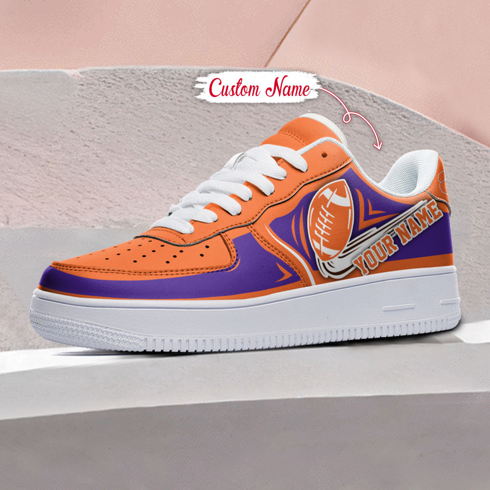 Ideafootwear Clemson Tigers NCAA Air Low-Top Sneakers Shoes For Men And Women