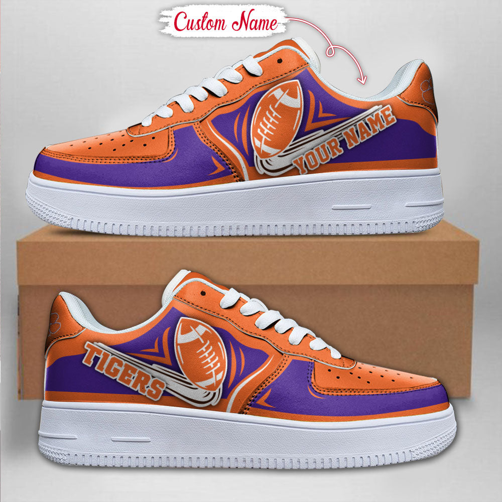 Ideafootwear Clemson Tigers NCAA Air Low-Top Sneakers Shoes For Men And Women
