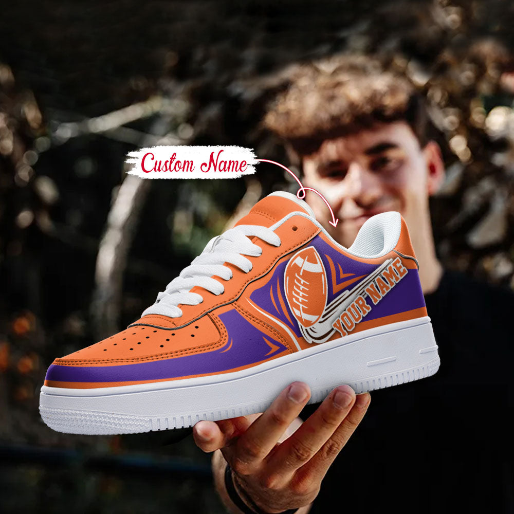 Ideafootwear Clemson Tigers NCAA Air Low-Top Sneakers Shoes For Men And Women