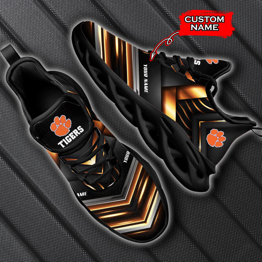 Ideafootwear Clemson Tigers NCAA Max Soul Shoes Sneakers For Men And Women