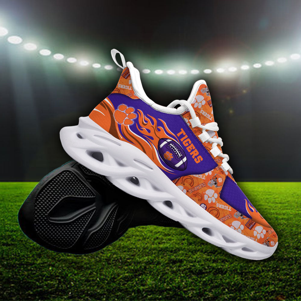 Ideafootwear Clemson Tigers NCAA Max Soul Shoes Sneakers For Men And Women