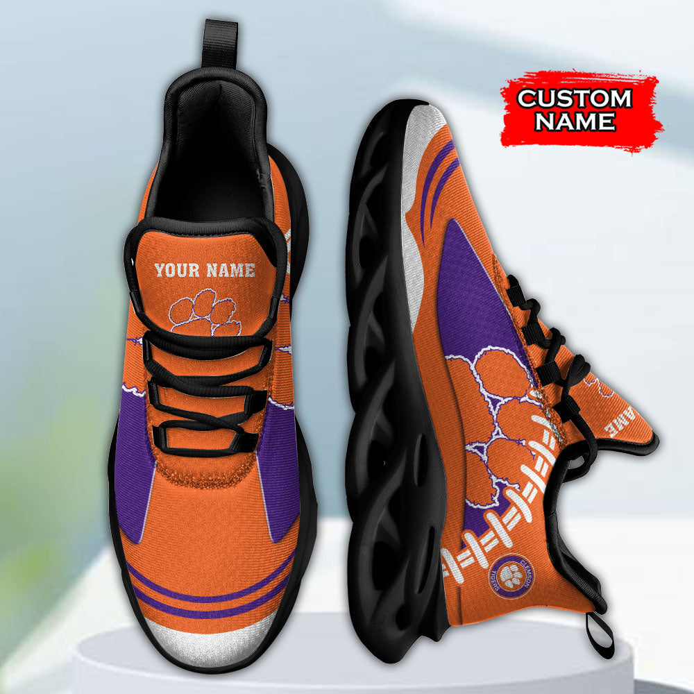 Ideafootwear Clemson Tigers NCAA Max Soul Shoes Sneakers For Men And Women