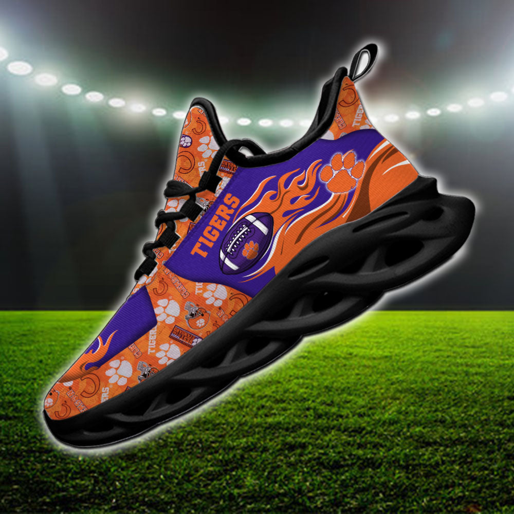 Ideafootwear Clemson Tigers NCAA Max Soul Shoes Sneakers For Men And Women