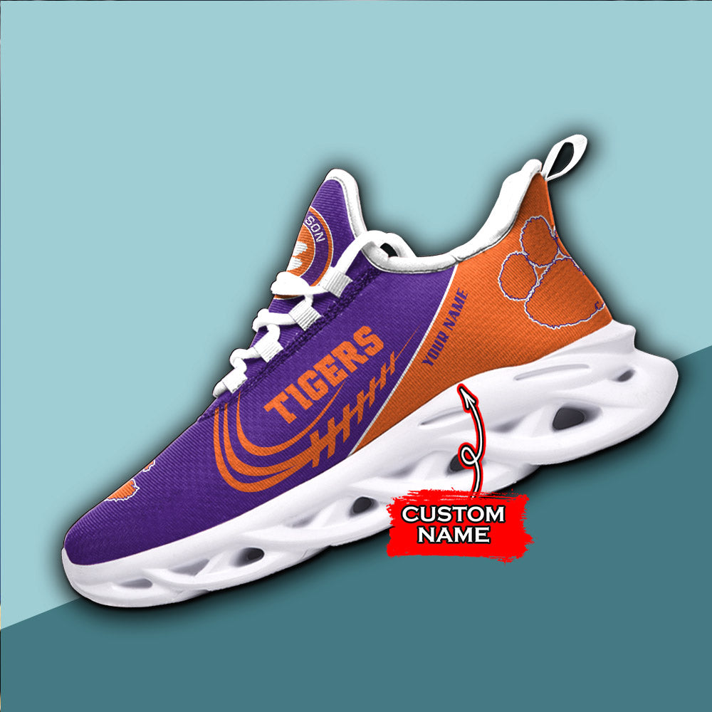Ideafootwear Clemson Tigers NCAA Max Soul Shoes Sneakers For Men And Women