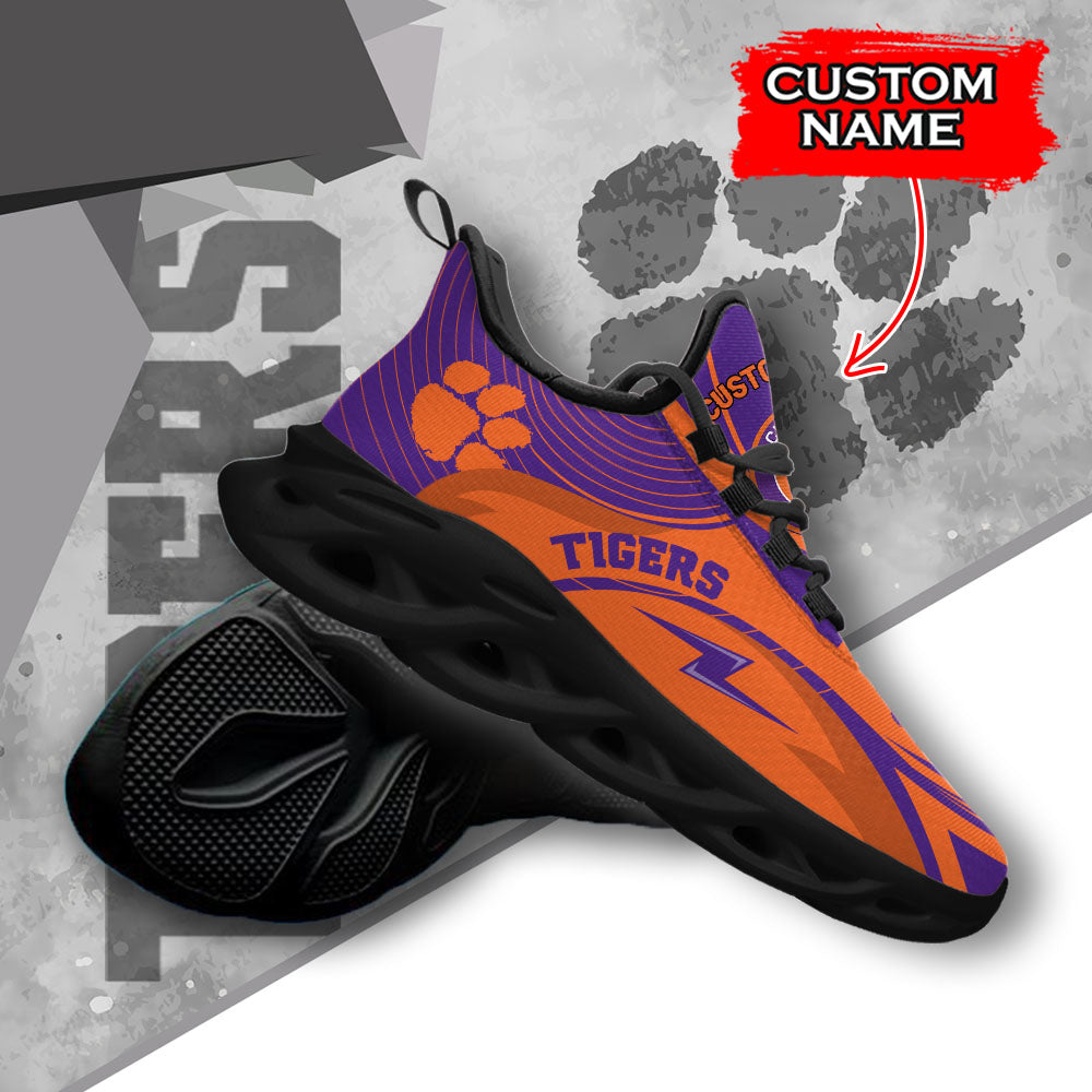 Ideafootwear Clemson Tigers NCAA Max Soul Shoes Sneakers For Men And Women