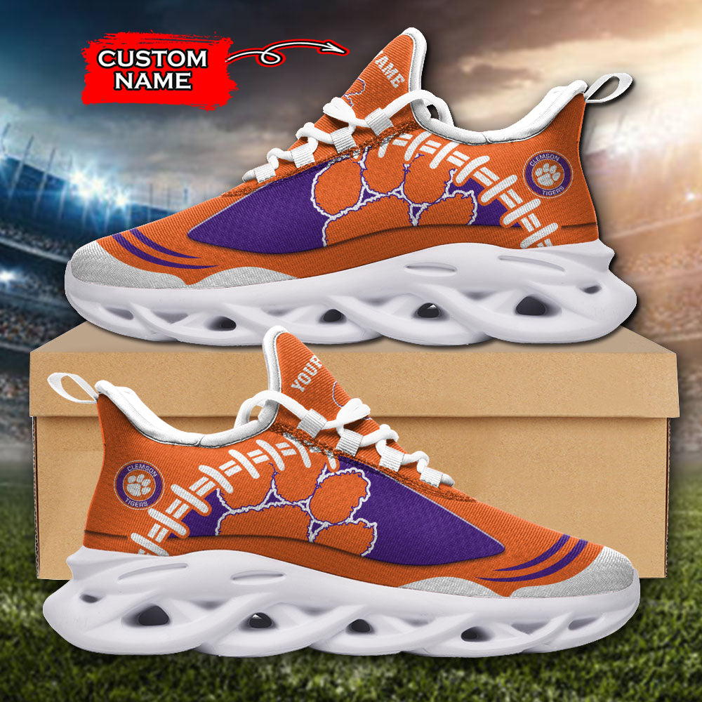 Ideafootwear Clemson Tigers NCAA Max Soul Shoes Sneakers For Men And Women