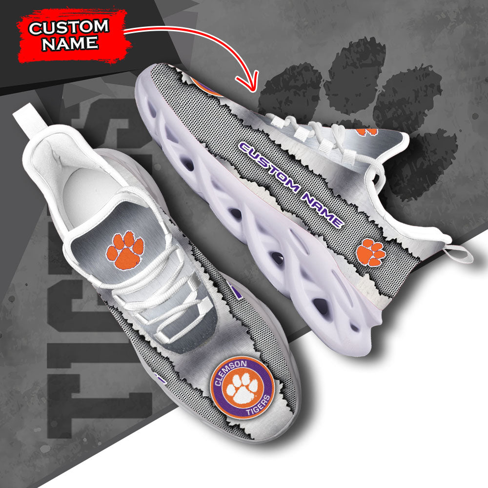 Ideafootwear Clemson Tigers NCAA Max Soul Shoes Sneakers For Men And Women