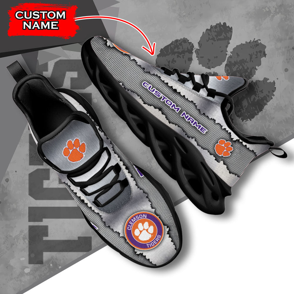 Ideafootwear Clemson Tigers NCAA Max Soul Shoes Sneakers For Men And Women