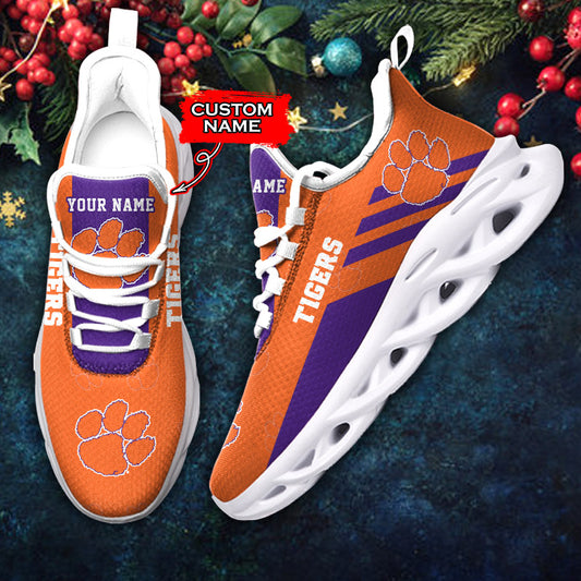 Ideafootwear Clemson Tigers NCAA Max Soul Shoes Sneakers For Men And Women