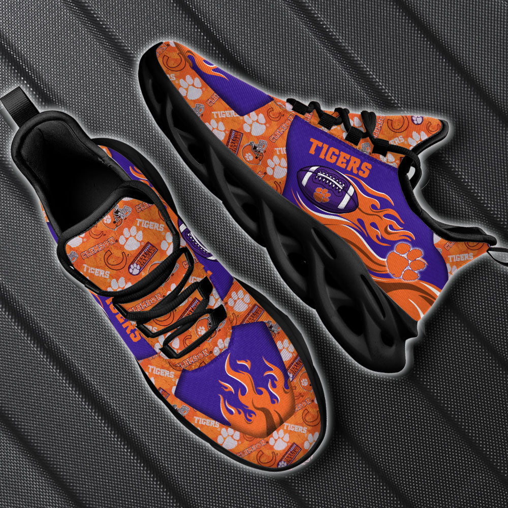 Ideafootwear Clemson Tigers NCAA Max Soul Shoes Sneakers For Men And Women
