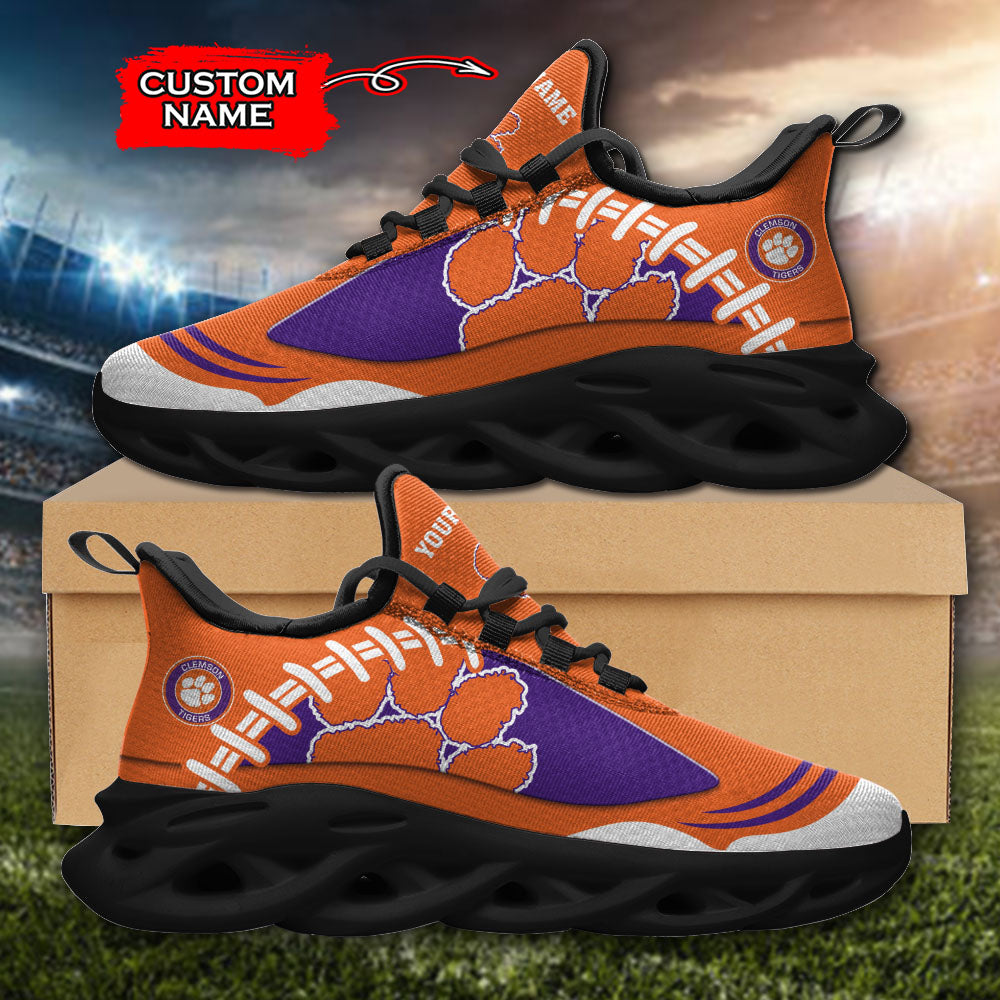 Ideafootwear Clemson Tigers NCAA Max Soul Shoes Sneakers For Men And Women