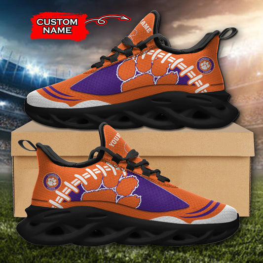 Ideafootwear Clemson Tigers NCAA Max Soul Shoes Sneakers For Men And Women