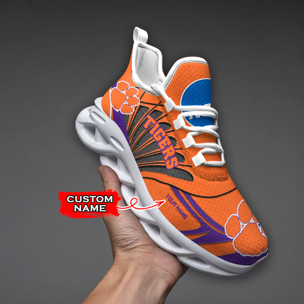 Ideafootwear Clemson Tigers NCAA Max Soul Shoes Sneakers For Men And Women