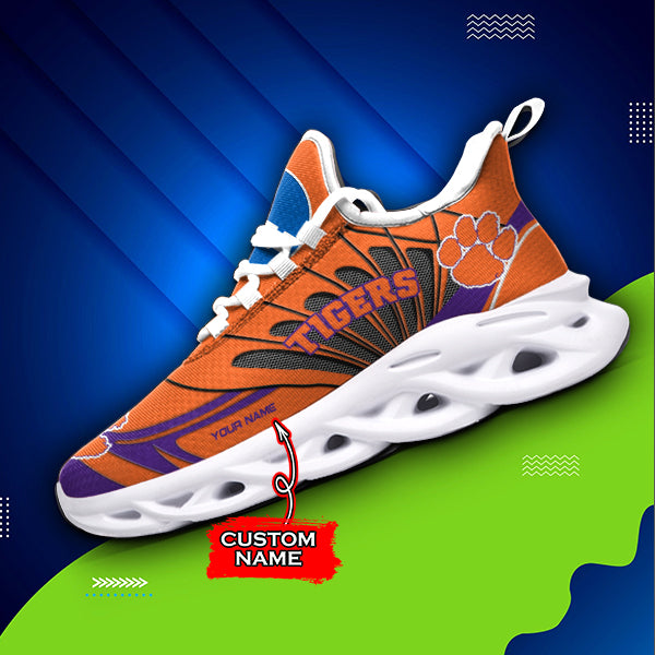 Ideafootwear Clemson Tigers NCAA Max Soul Shoes Sneakers For Men And Women