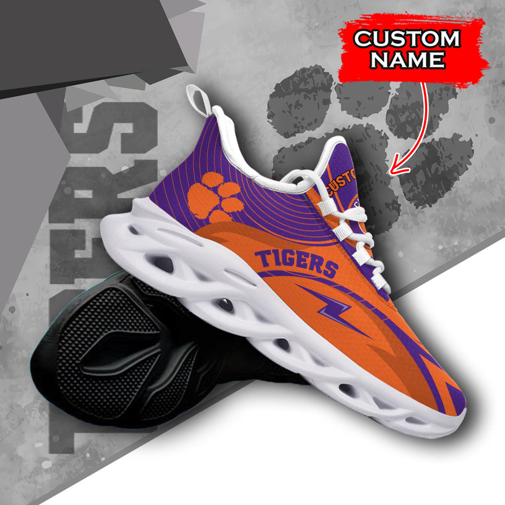 Ideafootwear Clemson Tigers NCAA Max Soul Shoes Sneakers For Men And Women