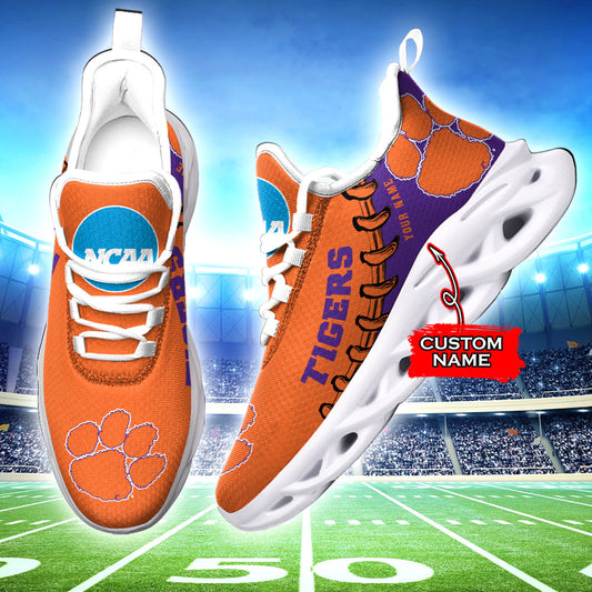 Ideafootwear Clemson Tigers NCAA Max Soul Shoes Sneakers For Men And Women