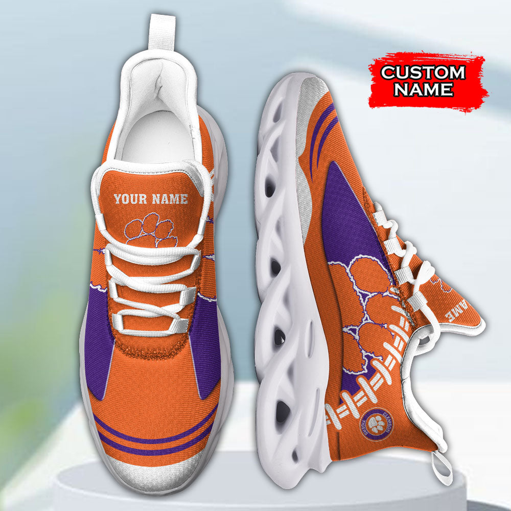 Ideafootwear Clemson Tigers NCAA Max Soul Shoes Sneakers For Men And Women