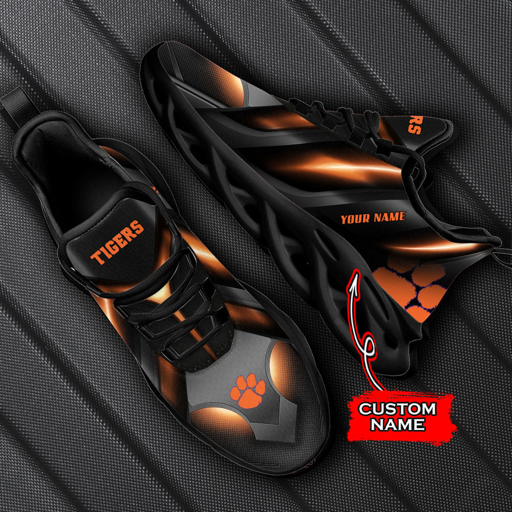 Ideafootwear Clemson Tigers NCAA Max Soul Shoes Sneakers For Men And Women