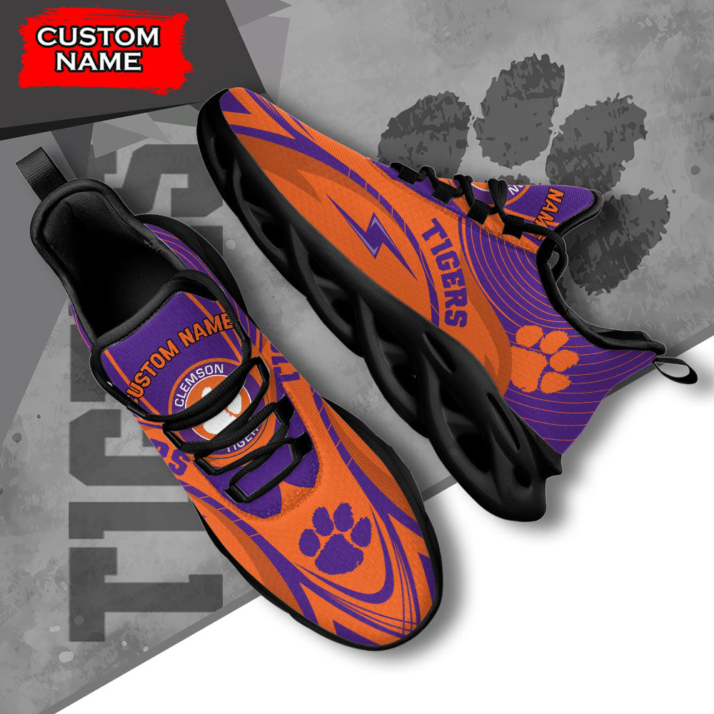 Ideafootwear Clemson Tigers NCAA Max Soul Shoes Sneakers For Men And Women