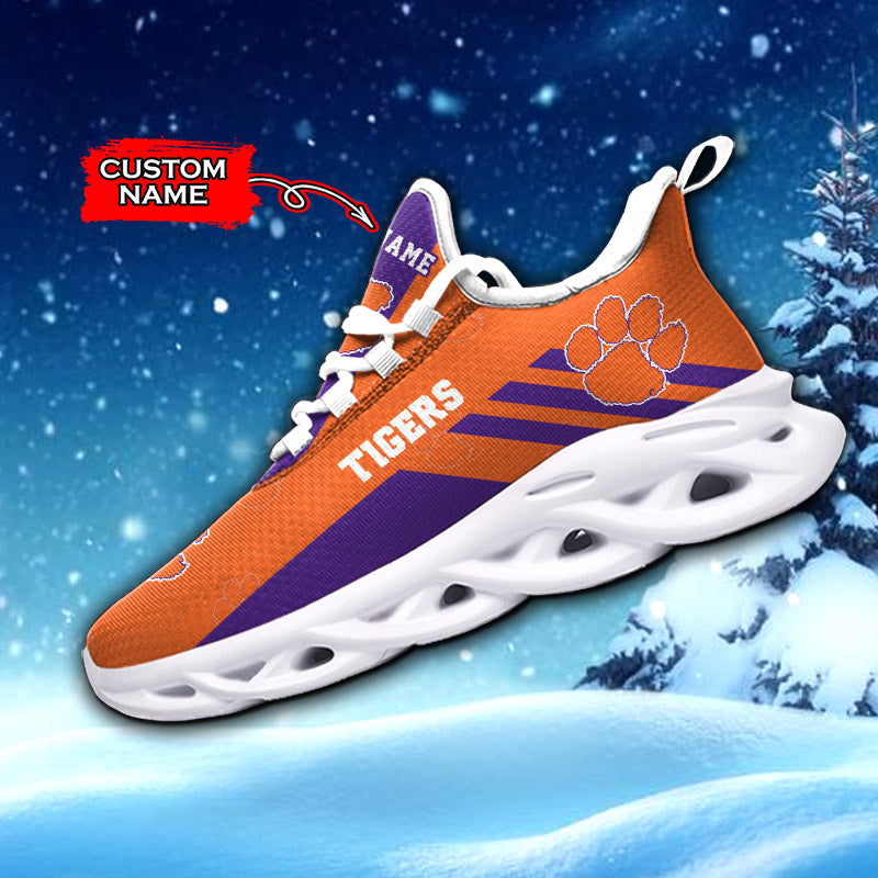 Ideafootwear Clemson Tigers NCAA Max Soul Shoes Sneakers For Men And Women
