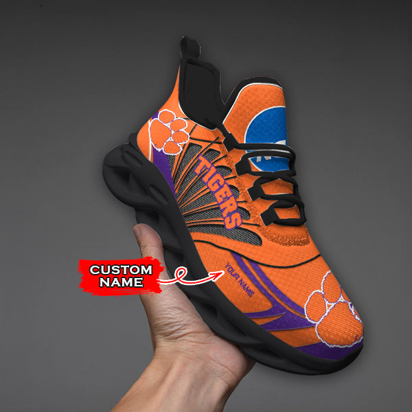 Ideafootwear Clemson Tigers NCAA Max Soul Shoes Sneakers For Men And Women