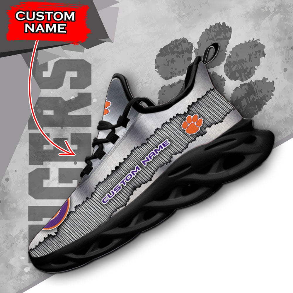 Ideafootwear Clemson Tigers NCAA Max Soul Shoes Sneakers For Men And Women