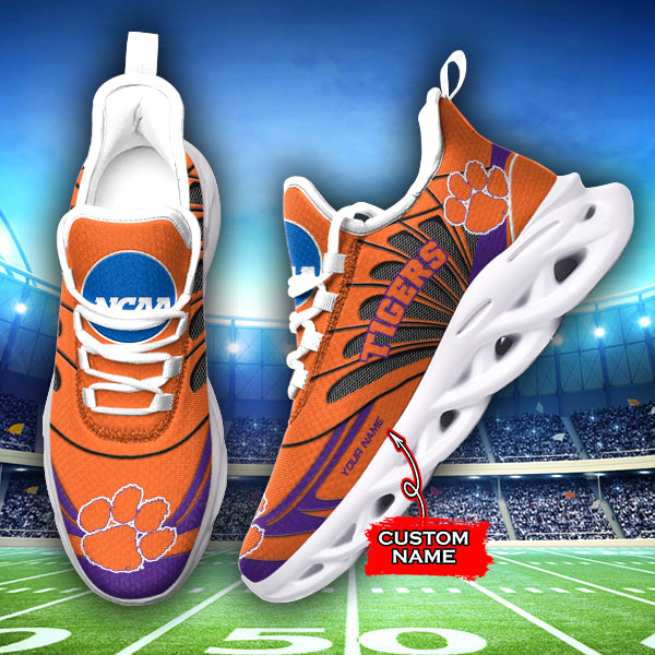 Ideafootwear Clemson Tigers NCAA Max Soul Shoes Sneakers For Men And Women