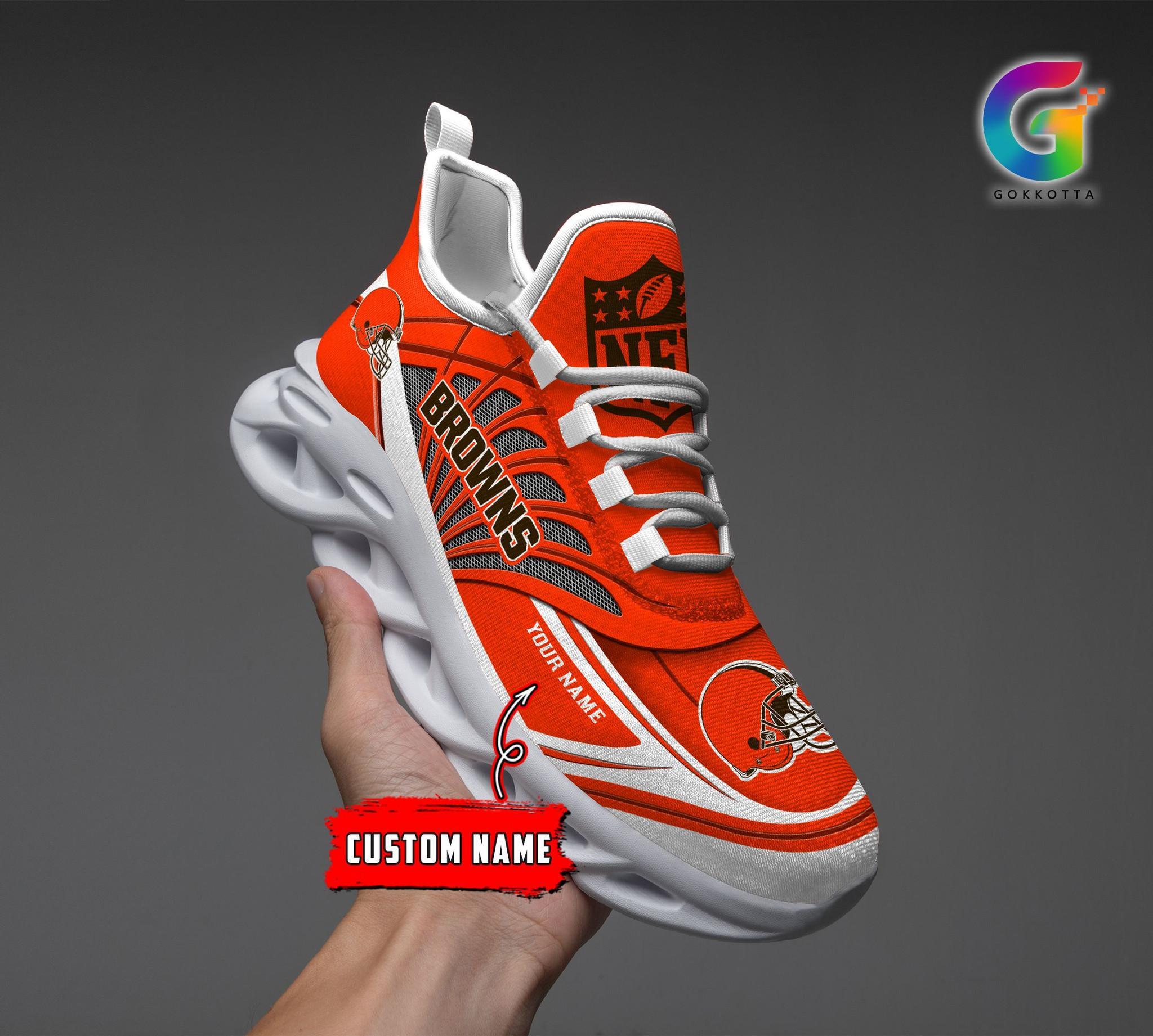 Ideafootwear Cleveland Browns Max Soul Shoes Sneakers For Men And Women