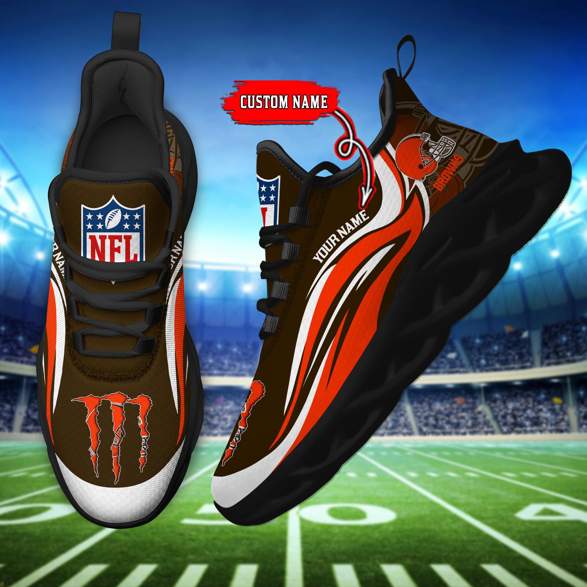 Ideafootwear Cleveland Browns Max Soul Shoes Sneakers For Men And Women