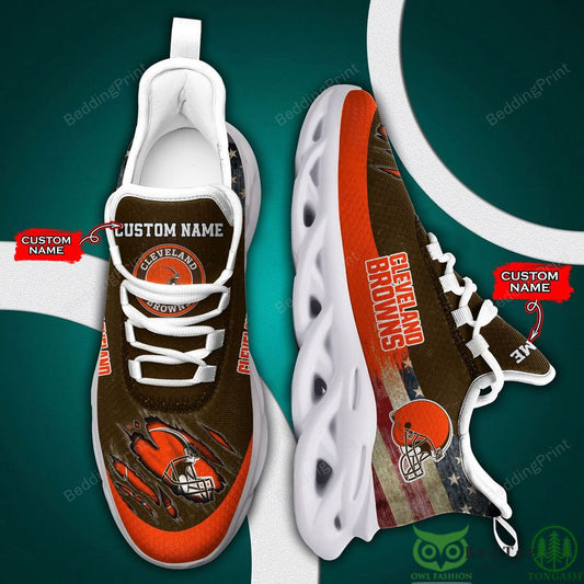 Ideafootwear Cleveland Browns Max Soul Shoes Sneakers For Men And Women