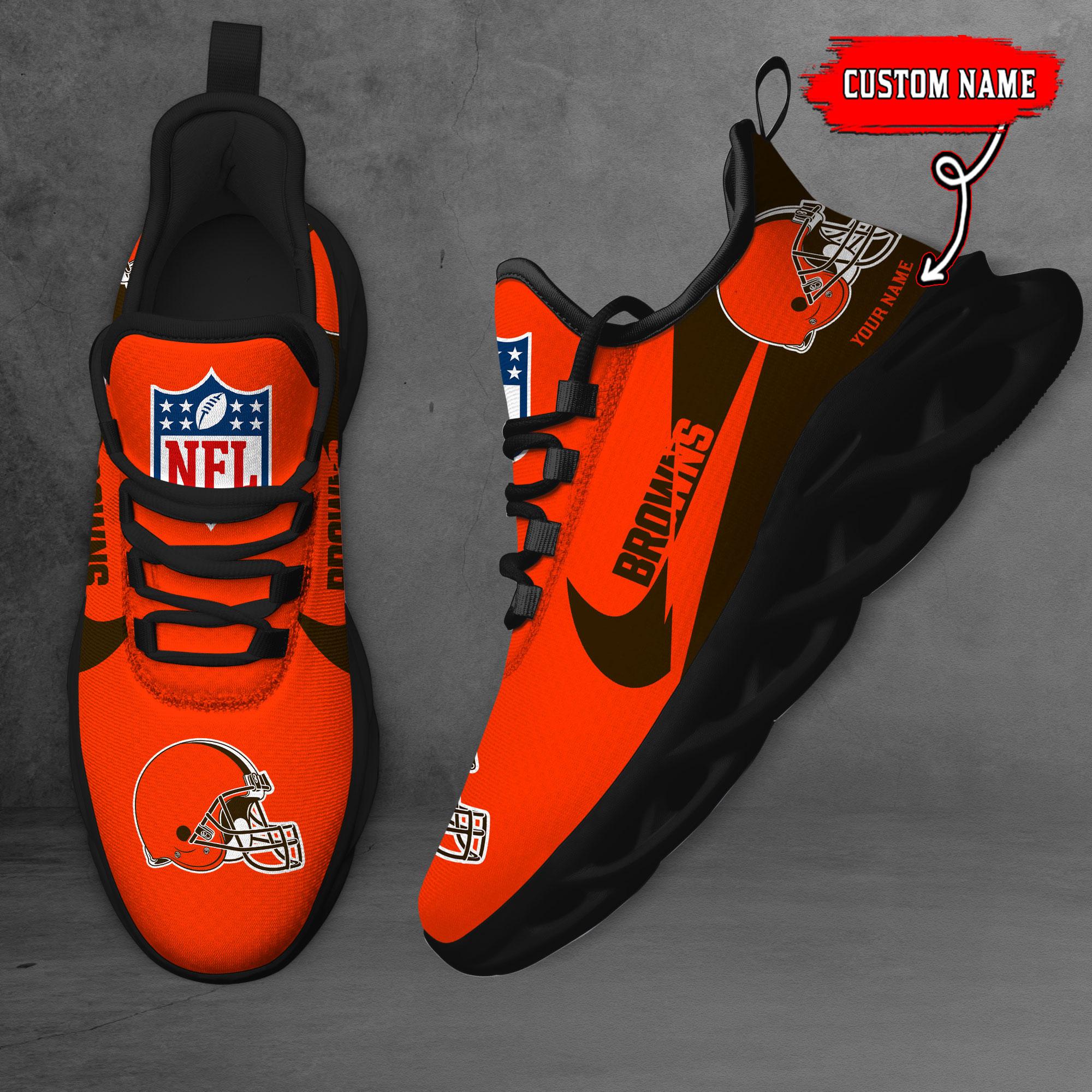 Ideafootwear Cleveland Browns Max Soul Shoes Sneakers For Men And Women