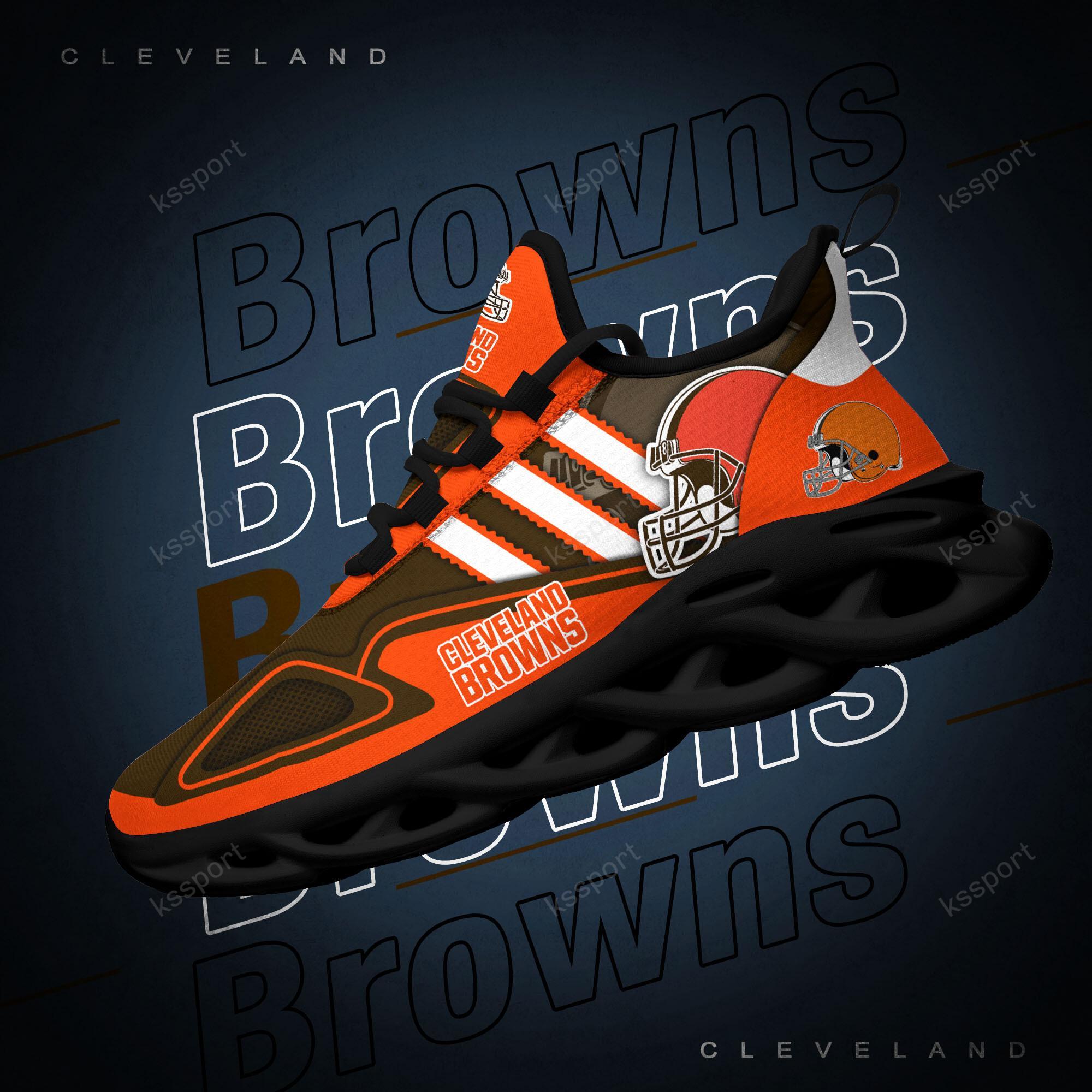 Ideafootwear Cleveland Browns Max Soul Shoes Sneakers For Men And Women