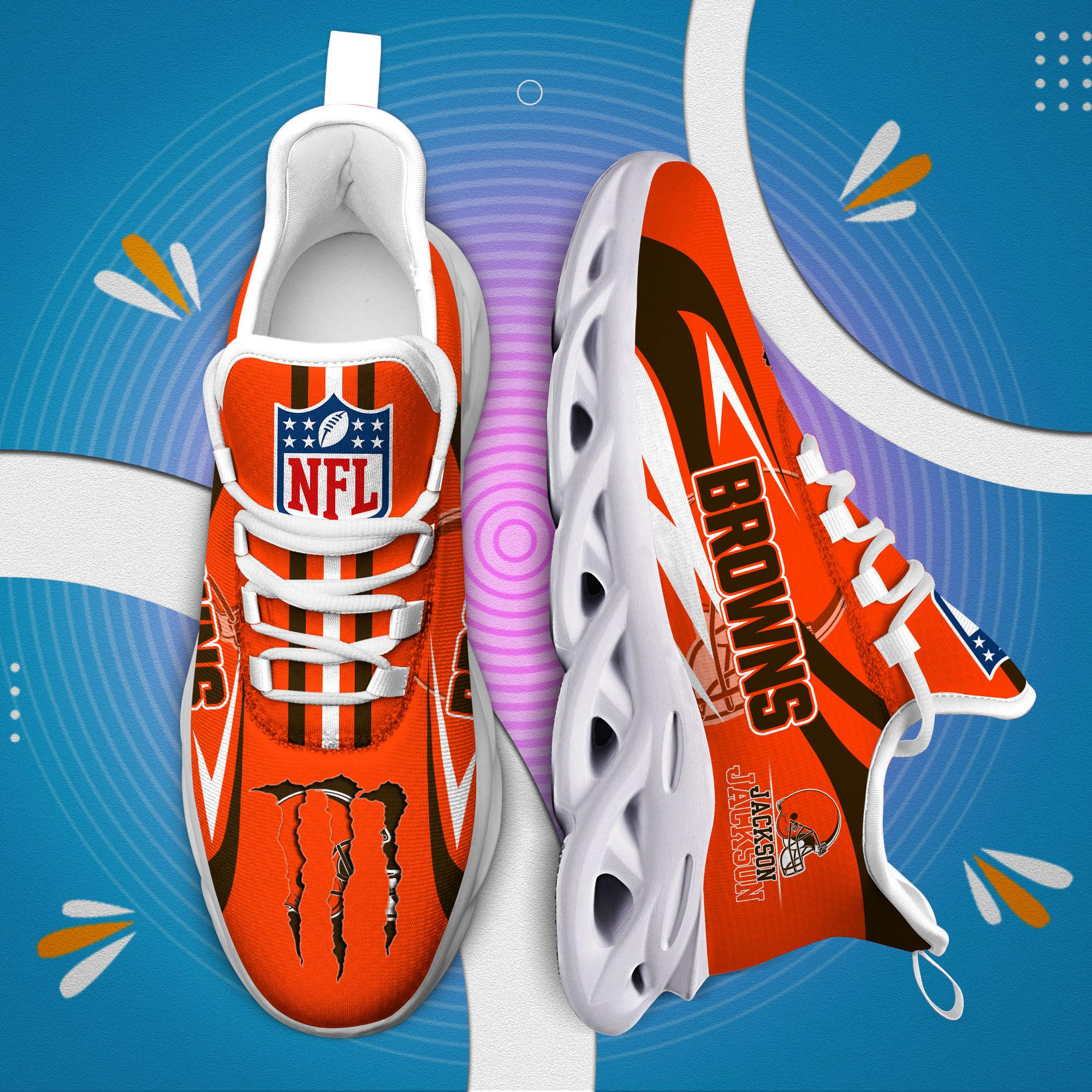 Ideafootwear Cleveland Browns Max Soul Shoes Sneakers For Men And Women