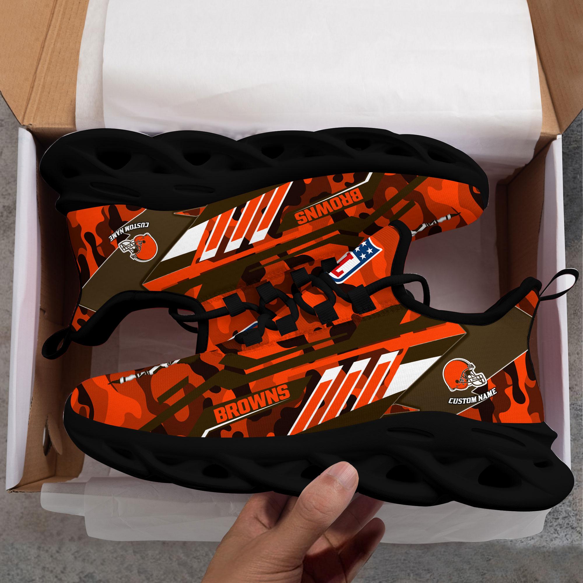 Ideafootwear Cleveland Browns Max Soul Shoes Sneakers For Men And Women