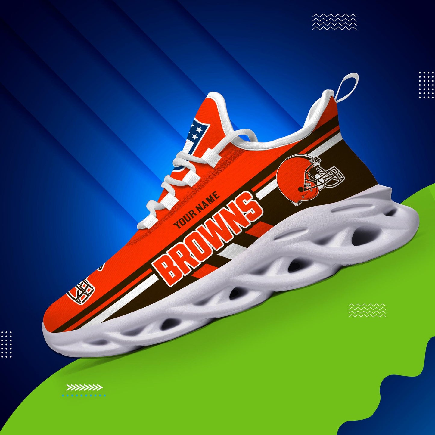 Ideafootwear Cleveland Browns Max Soul Shoes Sneakers For Men And Women