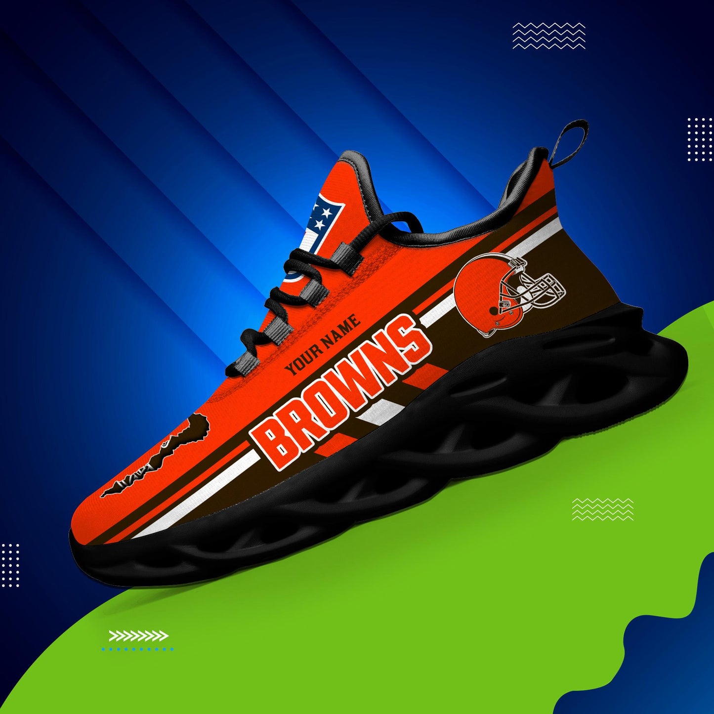 Ideafootwear Cleveland Browns Max Soul Shoes Sneakers For Men And Women