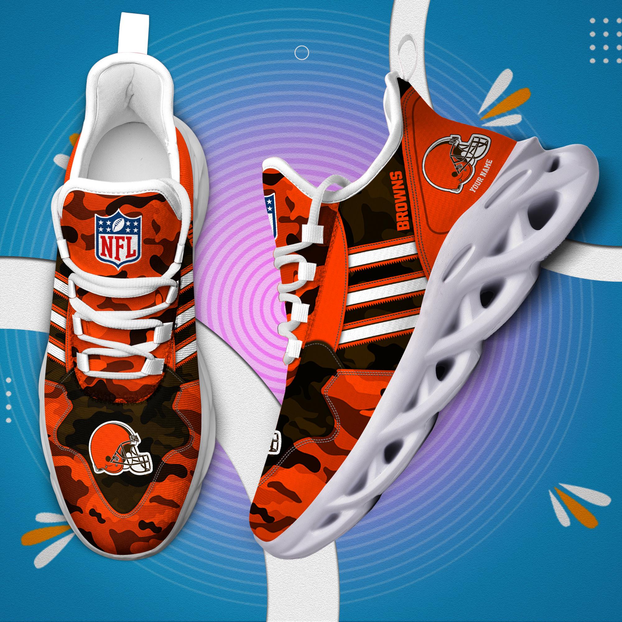 Ideafootwear Cleveland Browns Max Soul Shoes Sneakers For Men And Women
